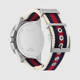 Gucci G Timeless Quartz White Dial Two Tone Nylon Strap Watch for Men - YA126239