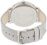 Guess Sparkle Butterfly White Dial Silver Leather Strap Watch For Women - GW0008L1