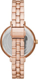 Michael Kors Charley Three-Hand Analog Rose Gold Dial Rose Gold Steel Strap Watch for Women - MK4400