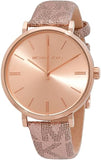 Michael Kors Addyson Quartz Rose Gold Dial Pink Leather Strap Watch for Women - MK2953