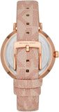 Michael Kors Jayne Three Hand Rose Gold Dial Pink Leather Strap Watch For Women - MK7130