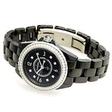 Chanel J12 Diamonds Ceramic Black Dial Black Steel Strap Watch for Women - J12 H3108