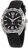 Tag Heuer Formula 1 Alarm Quartz Black Dial Black Rubber Strap Watch for Men -  WAZ111A.FT8023