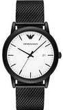 Emporio Armani Luigi Quartz White Dial Blue Mesh Bracelet Watch For Men - AR11025