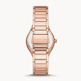 Michael Kors Sylvia Mother Of Pearl Dial Rose Gold Steel Strap Watch for Women - MK4656