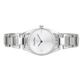 Calvin Klein Dainty Diamonds Silver Dial Sliver Steel Strap Watch for Women - K7L2314T