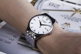 Tissot T Classic Tradition Jam Tangan Tali Baja Perak Dial Putih Untuk Pria - T063.610.11.037.00