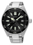 Seiko Prospex Automatic Diver Black Dial Silver Steel Strap Watch For Men - SPB051J1
