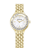 Swarovski Lovely Crystals White Dial Gold Steel Strap Watch for Women - 5242895