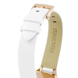 Swarovski Lovely Crystals Mother of Pearl Dial White Leather Strap Watch for Women - 5242904