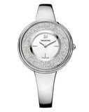 Swarovski Crystalline Pure Silver Dial Silver Steel Strap Watch for Women - 5269256