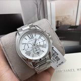 Michael Kors Bradshaw Silver Dial Silver Steel Strap Watch for Men - MK5535