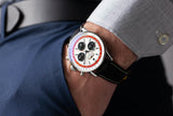 Breitling Navitimer B01 Chronograph 43 Boeing 747 White Dial Black Leather Strap Watch for Men - AB01383B1G1P1