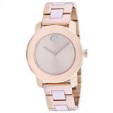 Movado Bold Rose Gold Dial Two Tone Steel Strap Watch for Women - 3600639