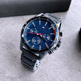 Tommy Hilfiger Mason Blue Dial Blue Steel Strap Watch for Men - 1791789