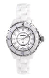 Chanel J12 Diamonds Ceramic White Dial White Steel Strap Watch for Women - J12 H1628