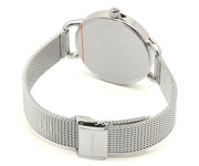 Calvin Klein Even Black Dial Silver Mesh Bracelet Watch for Women - K7B23121