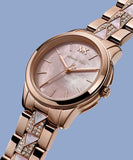 Michael Kors Runway Mother of Pearl Dial Rose Gold Steel Strap Watch For Women - MK6856