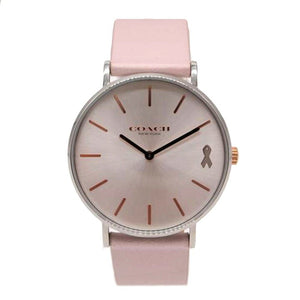 Coach Perry White Dial Pink Leather Strap Watch for Women - 14503128