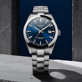 Jam Tangan Pria Tissot Gentlemen Powermatic 80 Silicium Blue Dial Silver Steel Strap - T127.407.11.041.00