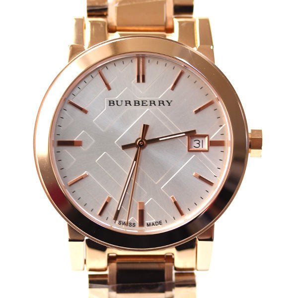 バーバリー BURBERRY 腕時計 BU9004 ピンクゴールド レディース Burberry The City White Dial Rose Gold Steel Strap Watch for Women