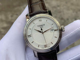 Tissot T Classic Bridgeport Silver Dial Jam Tangan Tali Kulit Coklat Untuk Pria - T097.410.16.038.00