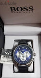 Hugo Boss Driver Blue Dial Black Leather Strap Watch for Men - 1512882