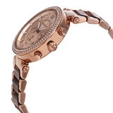 Michael Kors Parker Chronograph Rose Gold Dial Two Tone Steel Strap Watch For Women - MK6832