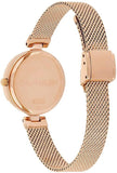 Calvin Klein Authentic Silver Dial Rose Gold Mesh Bracelet Watch for Women - K8G23626