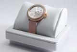 Swarovski Crystal Frost White Dial Pink Leather Strap Watch for Women - 5519223