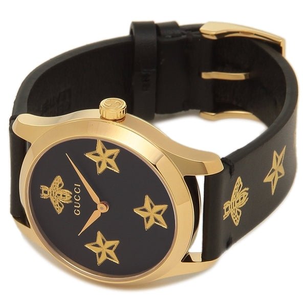 Gucci G Timeless Bee Motif Black Dial Black Leather Strap Watch Gucci G Timeless Bee Motif Black Dial Black Leather Strap Watch