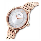 Swarovski Crystalline Chic Analog Silver Dial Rose Gold Steel Strap Watch for Women - 5544590