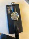 Emporio Armani Renato Quartz Grey Dial Black Leather Strap Watch For Men - AR11049