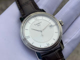 Tissot T Classic Bridgeport Silver Dial Jam Tangan Tali Kulit Coklat Untuk Pria - T097.410.16.038.00