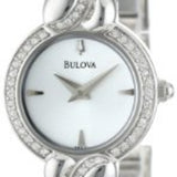 Bulova Crystal Pendant Silver Dial Silver Steel Strap Watch for Women - 96X111