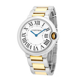 Cartier Ballon Bleu Silver Dial Two Tone Steel Strap Watch for Unisex Watch - W69008Z3