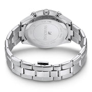 Swarovski Octea Lux Sport Chronograph Black Dial Silver Steel Strap Watch for Women - 5610520
