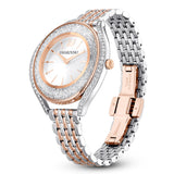 Swarovski Crystalline Aura White Dial Two Tone Mesh Strap Watch for Women - 5644075