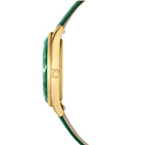 Swarovski Octea Nova Crystals Green Dial Green Leather Strap Watch for Women - 5650005