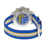 Tissot Quickster Chronograph NBA Golden State Warriors White Dial Two Tone NATO Strap Watch for Men - T095.417.17.037.15