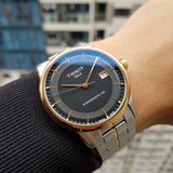Jam Tangan Pria Tissot Luxury Powermatic 80 Dial Hitam dengan Tali Baja Perak - T086.407.22.051.00