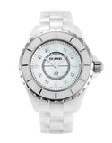 Chanel J12 Diamonds Quartz Ceramic White Dial White Steel Strap Watch for Women - J12 H2422