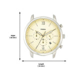 Fossil Neutra Chronograph White Dial Brown Leather Strap Watch for Men - FS5380