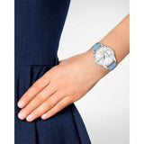 Tommy Hilfiger Brooke Silver Dial Light Blue Leather Strap Watch for Women - 1782023