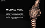 Michael Kors Maren Chronograph Brown Dial Two Tone Steel Strap Watch for Women - MK7496