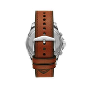 Fossil Dillinger Luggage Chronograph Green Dial Brown Leather Strap Watch for Men - FS5734