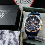 Guess Jolt Analog Blue Dial Blue Steel Strap Watch for Men - W0377G4