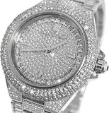 Michael Kors Camille Crystal Pave Dial Silver Steel Strap Watch for Women - MK5869