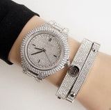 Michael Kors Camille Crystal Pave Dial Silver Steel Strap Watch for Women - MK5869