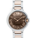 Cartier Ballon Bleu de Cartier Brown Dial Two Tone Steel Strap Watch for Men - W6920032